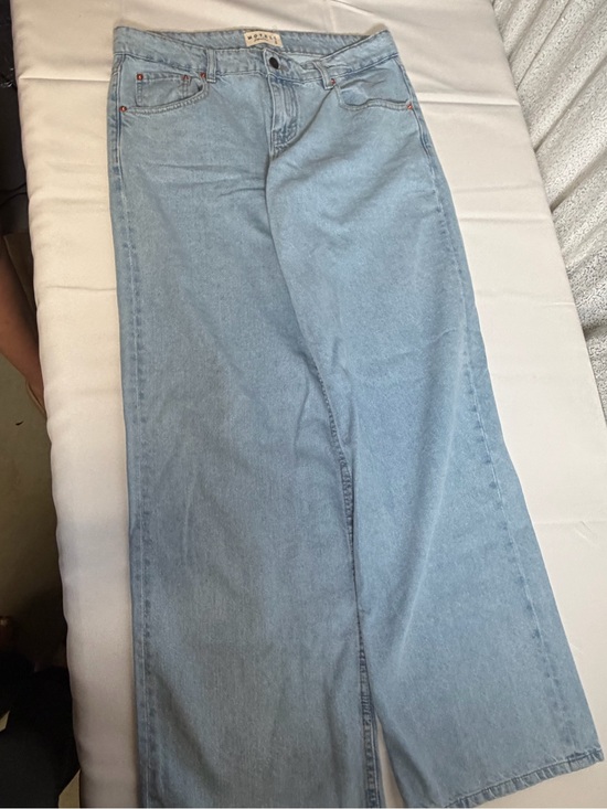 Motel Rocks Denim - Motel Rocks Light Blue Wide-Leg Jeans